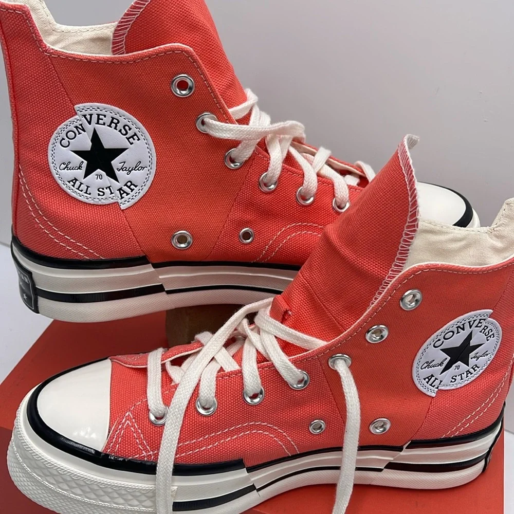Converse WMNS CHUCK 70 PLUS HI WATERMELON SLUSHY/MHITE/BLACK A06432C Platforms